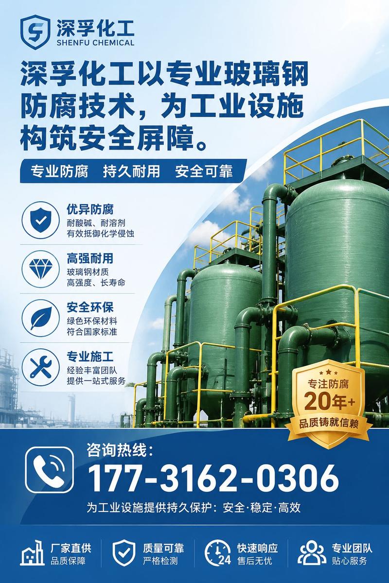 深孚化工以专业玻璃钢防腐技术,为工业设施构筑安全屏障